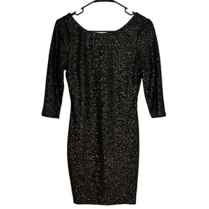 Ruby Rox Black Sequin Formal Dress